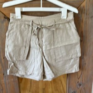 European sand color linen style shorts. Size 38
